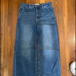 Stylish Blue Wide-Leg Jeans